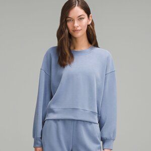 Lululemon Softstreme Perfectly Oversized Cropped Crew | Oasis Blue | 12